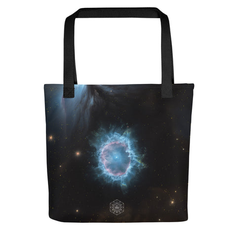Blue Snowball Nebula Dreams Tote bag