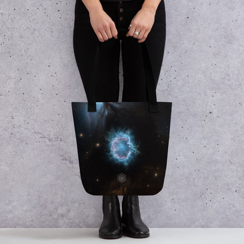 Blue Snowball Nebula Dreams Tote bag