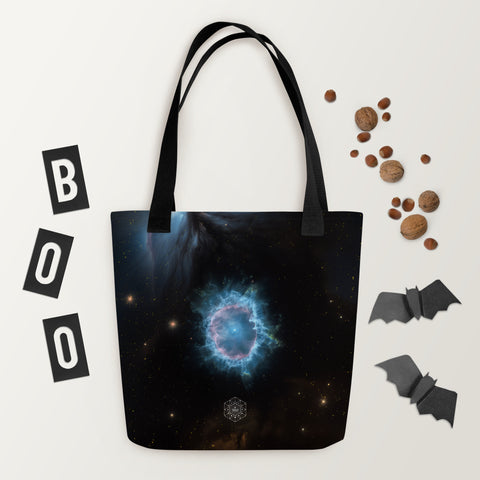 Blue Snowball Nebula Dreams Tote bag