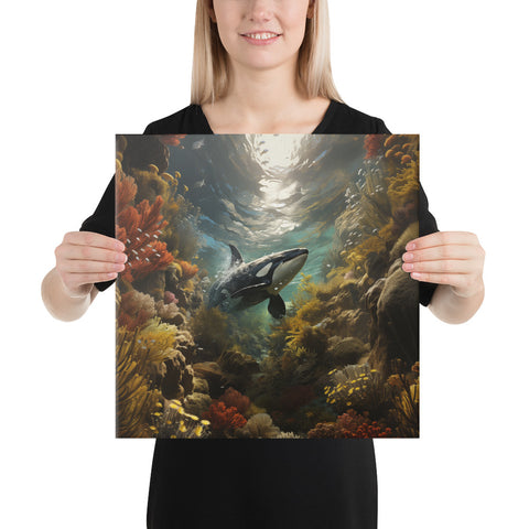 Orca Whale Spirit Animal Canvas
