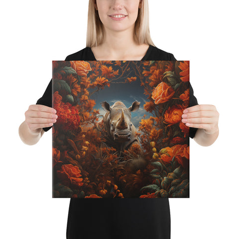 Rhinoceros Spirit Animal Canvas