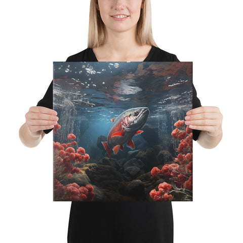 Salmon Spirit Animal Canvas