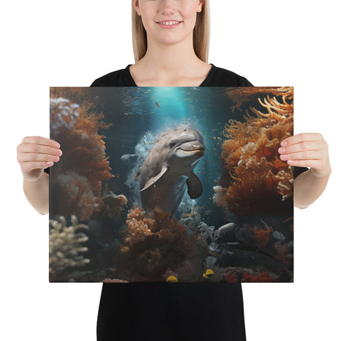 Dolphin Spirit Animal Canvas