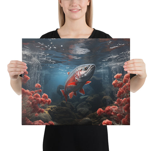 Salmon Spirit Animal Canvas