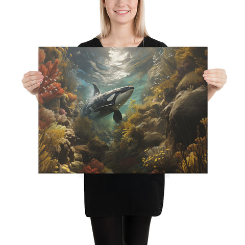 Orca Whale Spirit Animal Canvas