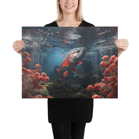 Salmon Spirit Animal Canvas