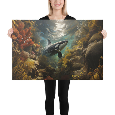 Orca Whale Spirit Animal Canvas