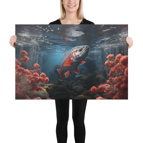 Salmon Spirit Animal Canvas