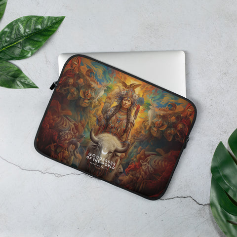 White Buffalo Calf Woman Goddess Laptop Sleeve