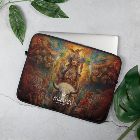 White Buffalo Calf Woman Goddess Laptop Sleeve