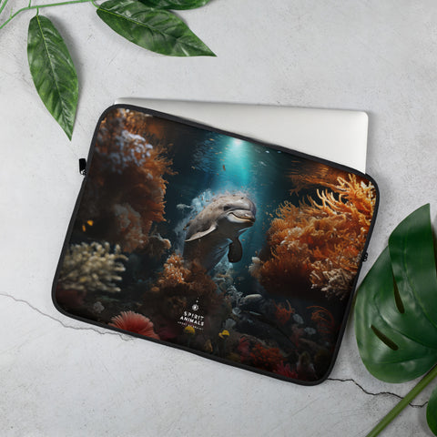 Dolphin Spirit Animal Laptop Sleeve