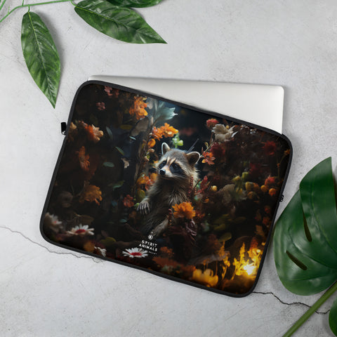 Raccoon Spirit Animal Laptop Sleeve