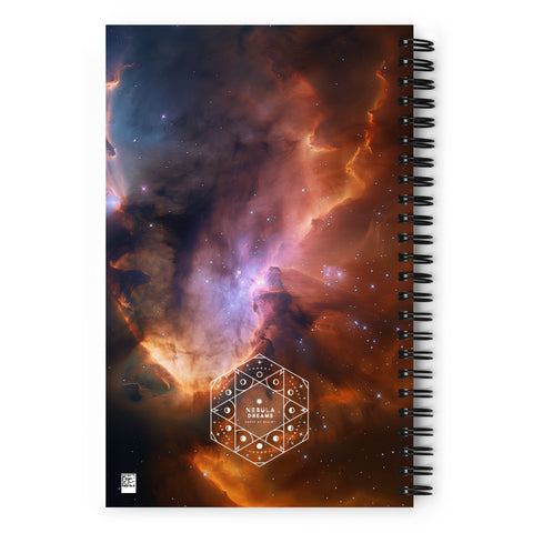 Flame Nebula Dreams Spiral notebook