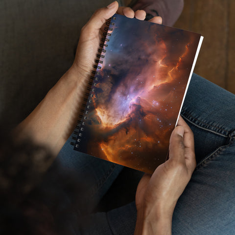 Flame Nebula Dreams Spiral notebook