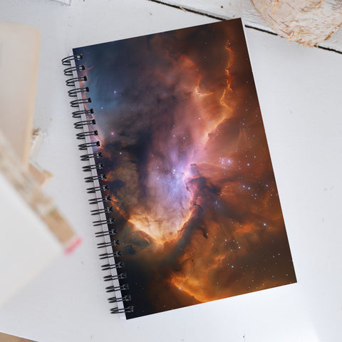 Flame Nebula Dreams Spiral notebook