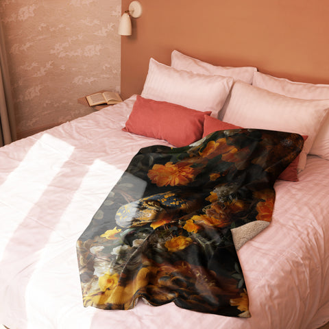 Anaconda Spirit Animal Sherpa Blanket