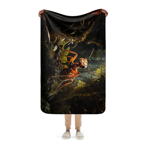Ant Spirit Animal Sherpa Blanket
