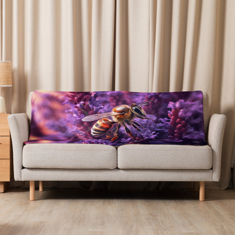 Bee Spirit Animal Sherpa Blanket