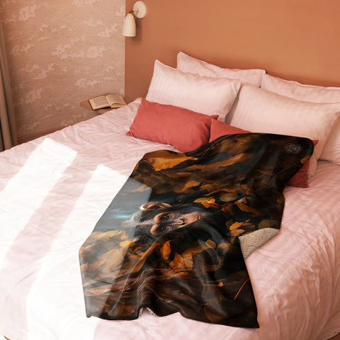 Chimpanzee Spirit Animal Sherpa Blanket