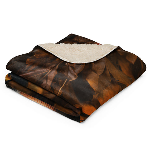 Chimpanzee Spirit Animal Sherpa Blanket