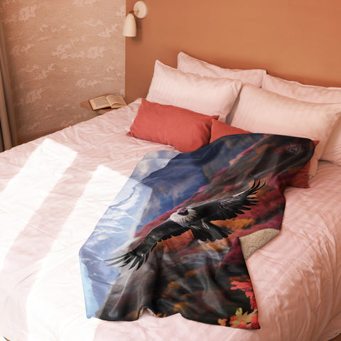 Condor Spirit Animal Sherpa Blanket