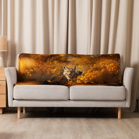 Coyote Spirit Animal Sherpa blanket