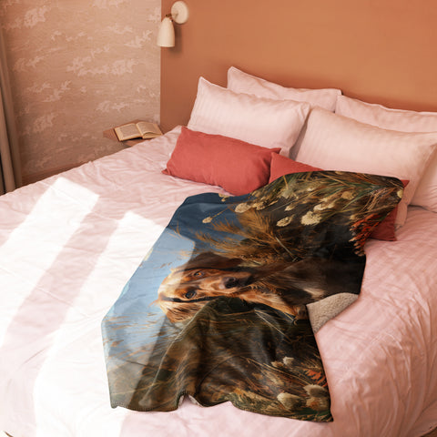 Dog Spirit Animal Sherpa Blanket