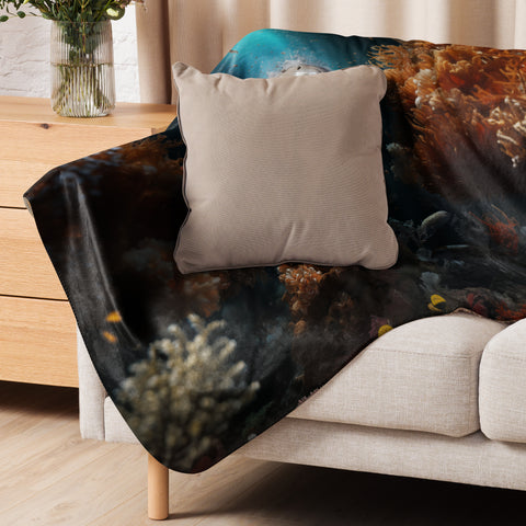Dolphin Spirit Animal Sherpa Blanket