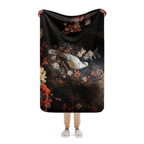 Dove Spirit Animal Sherpa Blanket