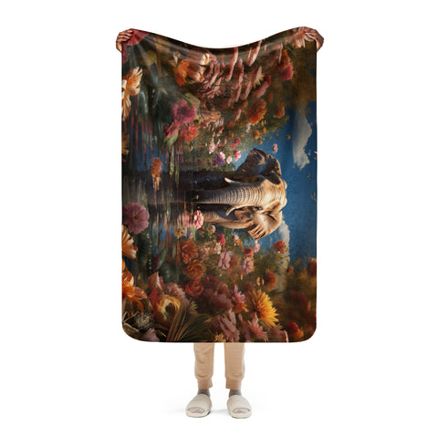 Elephant Spirit Animal Sherpa Blanket