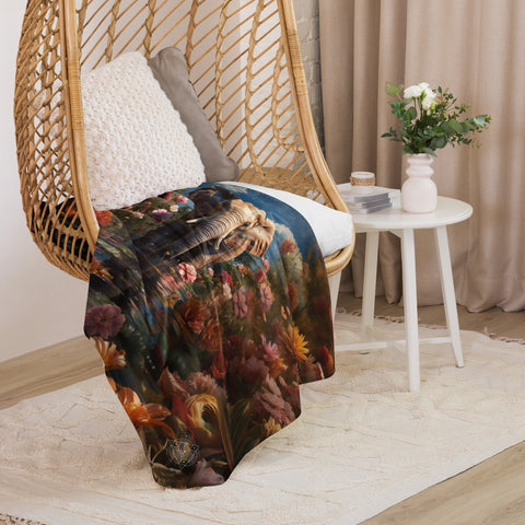 Elephant Spirit Animal Sherpa Blanket