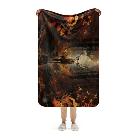 Elk Spirit Animal Sherpa Blanket