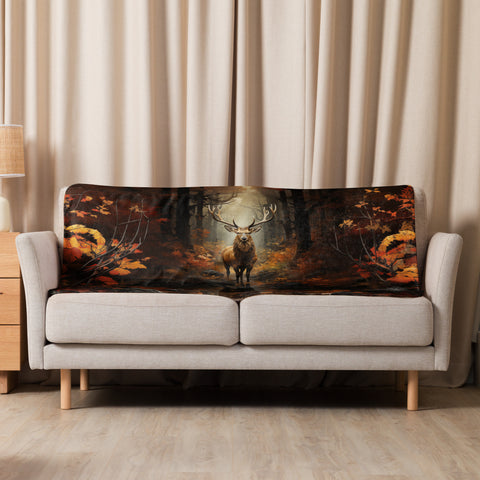 Elk Spirit Animal Sherpa Blanket