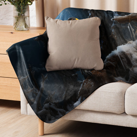 Emperor Penguin Spirit Animal Sherpa Blanket