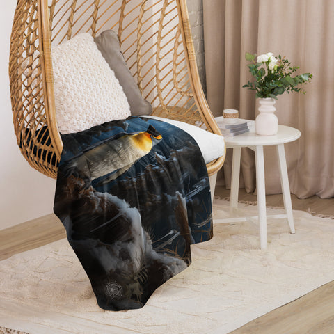 Emperor Penguin Spirit Animal Sherpa Blanket