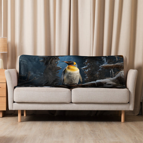 Emperor Penguin Spirit Animal Sherpa Blanket