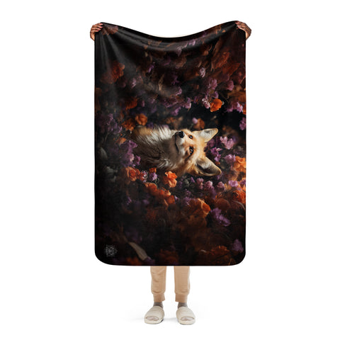 Fox Spirit Animal Sherpa Blanket