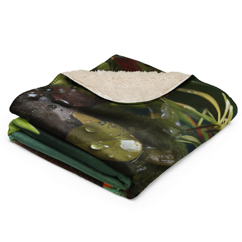 Frog Spirit Animal Sherpa Blanket