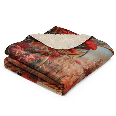 Giraffe Spirit Animal Sherpa Blanket