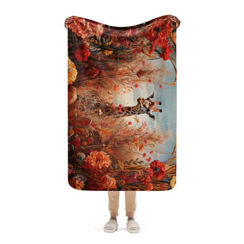 Giraffe Spirit Animal Sherpa Blanket