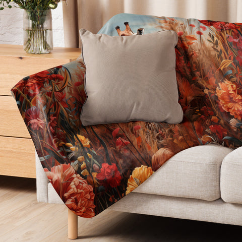 Giraffe Spirit Animal Sherpa Blanket