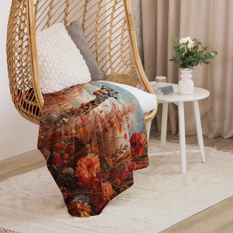 Giraffe Spirit Animal Sherpa Blanket