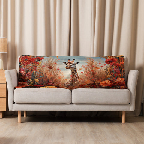 Giraffe Spirit Animal Sherpa Blanket