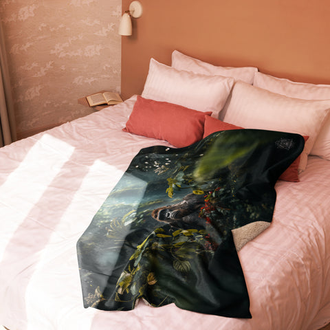 Gorilla Spirit Animal Sherpa Blanket