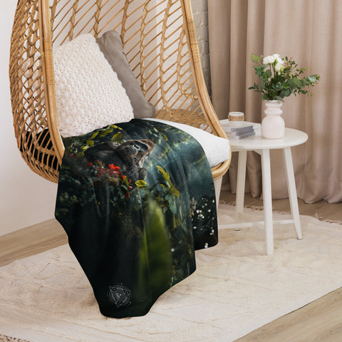 Gorilla Spirit Animal Sherpa Blanket