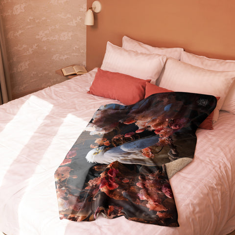 Hawk Spirit Animal Sherpa Blanket
