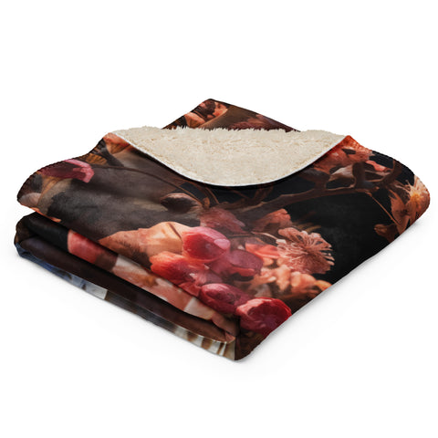 Hawk Spirit Animal Sherpa Blanket