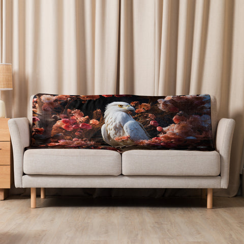 Hawk Spirit Animal Sherpa Blanket