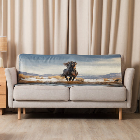 Horse Spirit Animal Sherpa Blanket