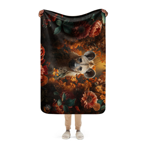 Hyena Spirit Animal Sherpa Blanket